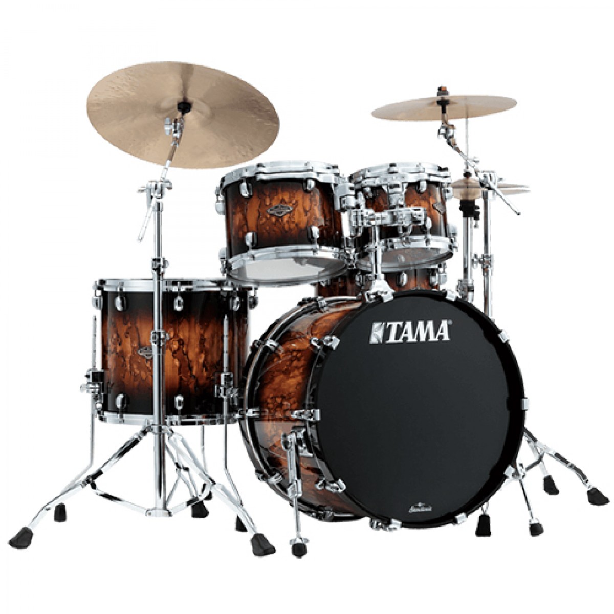 新作入荷!! TAMA タマ Starclassic Walnut Birch Drum Kits WBS42STMF トランスペアレント