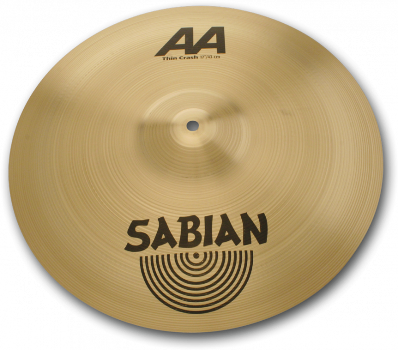 SABIAN – AA 18" THIN CRASH CYMBAL – NATURAL FINISH