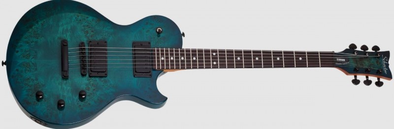 Schecter SCH3959 Solo-II Standard Electric Guitar - Ocean Blue Burst Burl