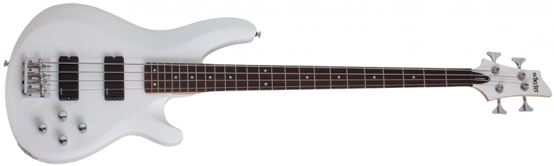 Schecter C-4 Deluxe Satin White Electric Bass