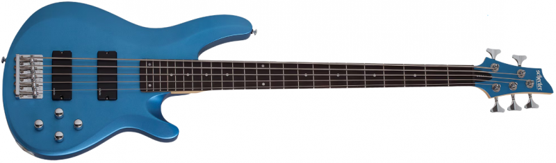Schecter C-5 Deluxe Satin Metallic Light Blue Electric Bass Guitar