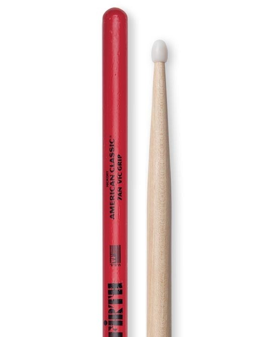 VIC FIRTH 7ANVG AMERICAN CLASSIC 7A NYLON TIP VIC GRIP DRUM STICKS