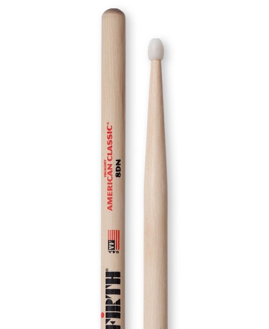 VIC FIRTH 8DN AMERICAN CLASSIC 8D NYLON TIP DRUM STICKS