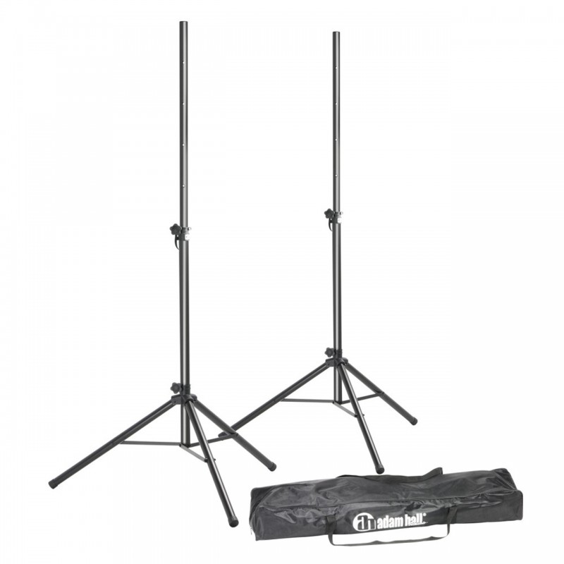 ADAM HALL SPS023SET SET OF 2 ADJUSTABLE ALUMINIUM SPEAKER STANDS WITH BAG