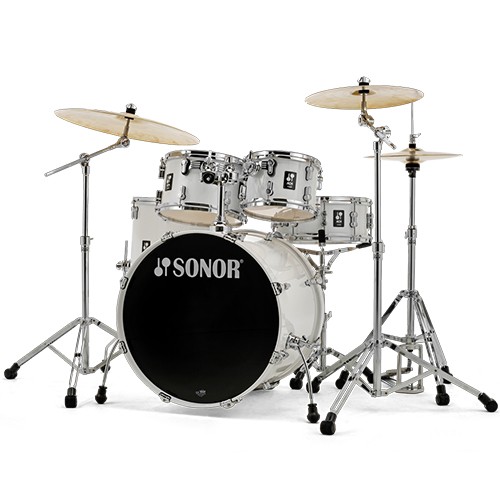 Sonor AQ1 Stage 5 Piece 22" Birch Drum Kit Set with Hardware - Piano White