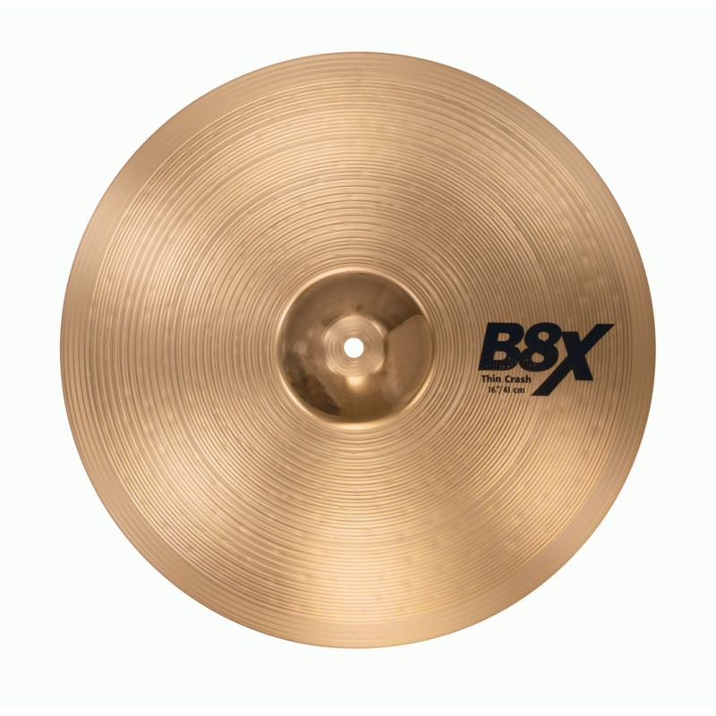 SABIAN – B8X 16" THIN CRASH CYMBAL – NATURAL FINISH