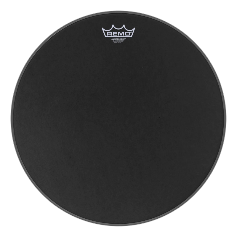 Remo BA-0808-ES 8" Black Suede Ambassador Drum Head Skin