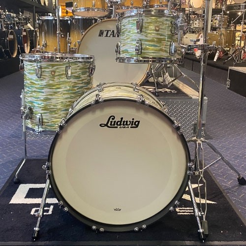 Ludwig Classic Maple FAB 22" Drum Kit 3 Piece Shell Set - Blue Olive Oyster
