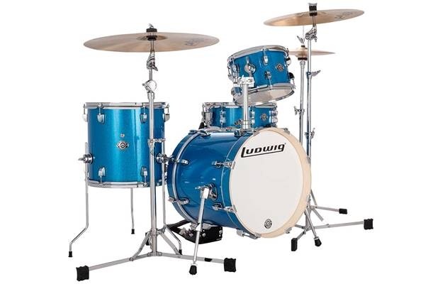 Ludwig Breakbeats Questlove 4 Piece Drum Shell Kit Blue Sparkle