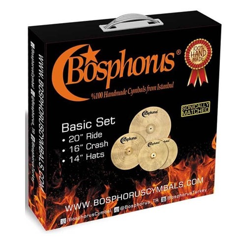 BOSPHORUS – BPBOXSET – BASIC CYMBAL BOX SET 14" HI HATS / 16" CRASH / 20" RIDE