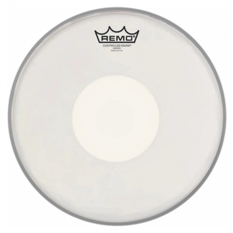 Remo CS-0114-00 14" Controlled Sound Coated Bottom White Dot Drum Head Skin