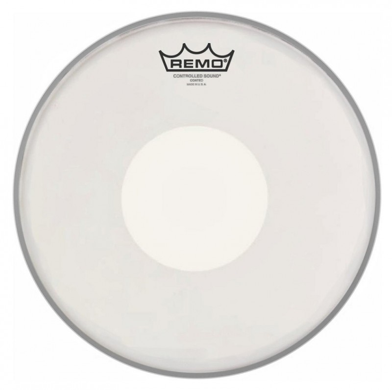 Remo CS-0114-00 14" Controlled Sound Coated Bottom White Dot Drum Head Skin