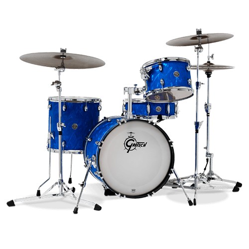 Gretsch Catalina Club Jazz 4 Piece Drum Kit Shell Set 18" - Blue Satin Flame
