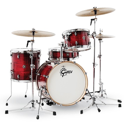 Gretsch Catalina Club Jazz 4 Piece Drum Kit Shell Set 18" - Gloss Crimson Burst
