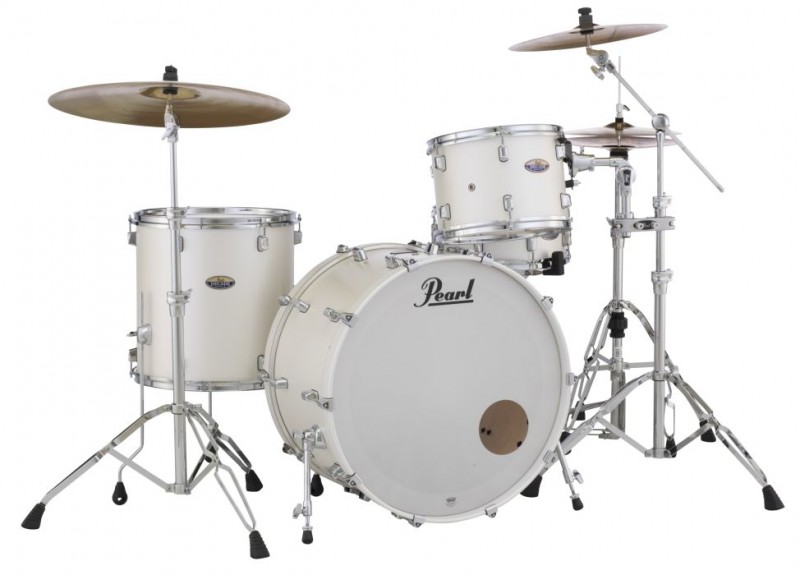 Pearl Decade Maple DMP 24" Drum Kit w Hardware White Satin Pearl