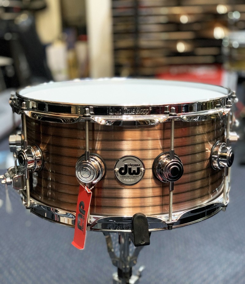 DW Collector's Steel Copper Ribbed 14x6.5” Snare Drum