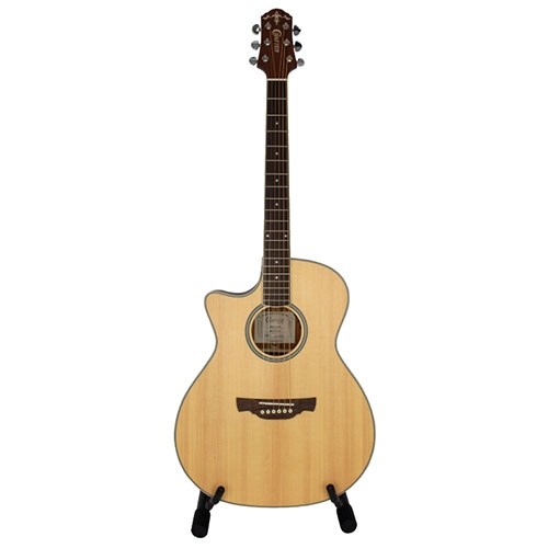 Crafter GAE 6/N GA Cutaway Left Handed Acoustic Electric Guitar with Hard Case
