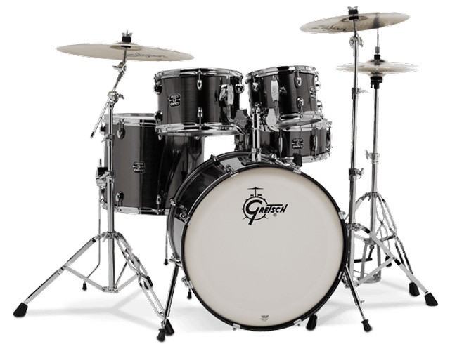 GRETSCH – GE4E825GS – ENERGY SERIES 5-PCE 22" DRUM KIT WITH HARDWARE – GREY STEEL