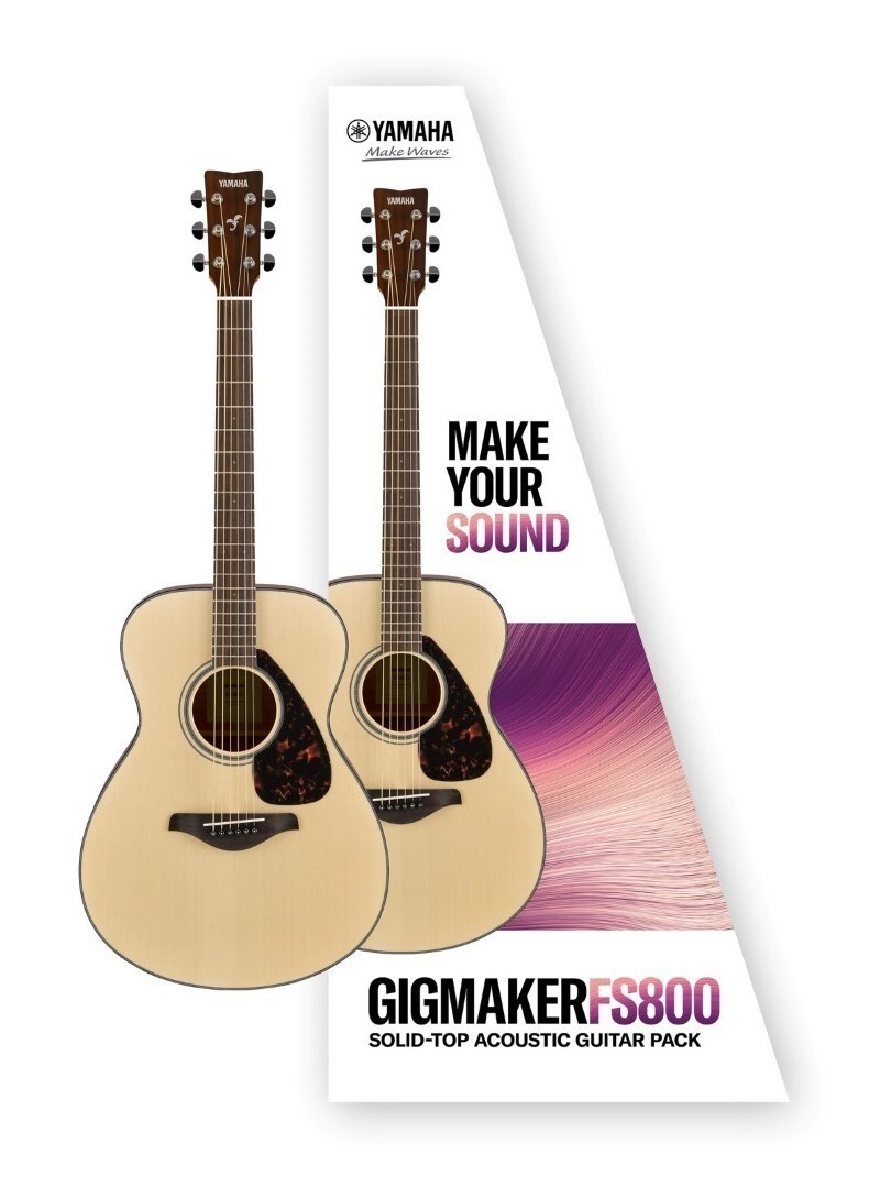 Yamaha Gigmaker FG800M Acoustic Guitar Pack - Matte Natural Finish