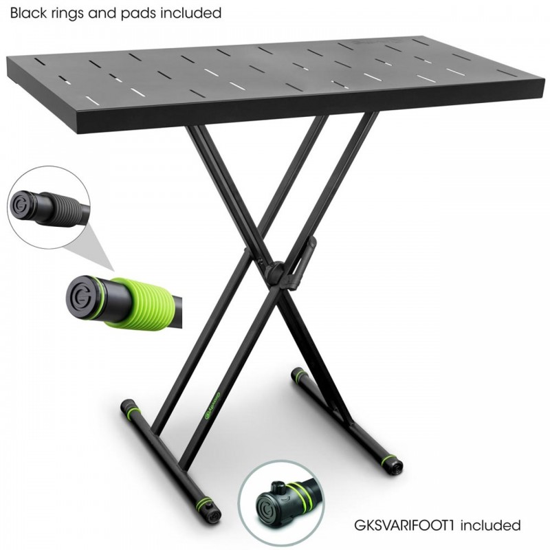 GRAVITY GKSX2RD DOUBLE BRACED X-FRAME KEYBOARD STAND & RAPID DESK