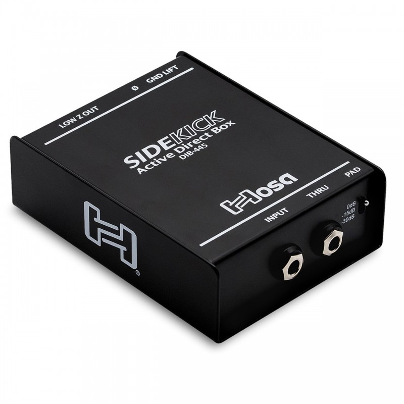 HOSA DIB445 SIDEKICK ACTIVE DI BOX, 1/4 IN TS TO XLR3M