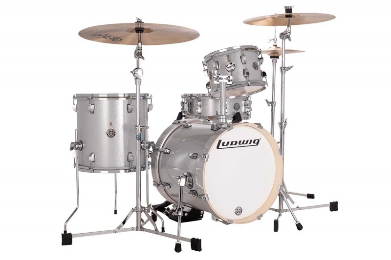Ludwig Breakbeats Questlove 4 Piece Drum Shell Kit Silver Sparkle
