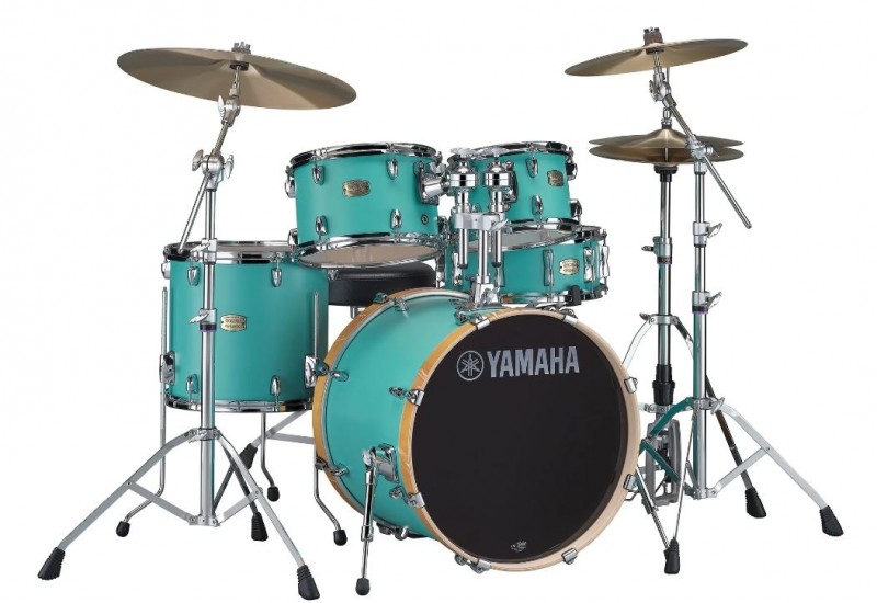 Yamaha Stage Custom Birch 5 Piece Fusion Drum Kit with Hardware - Matte Surf Green