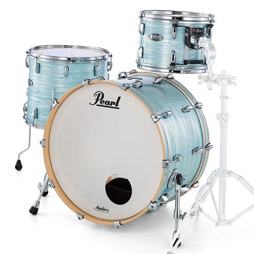 Pearl Masters Maple Complete 3 Piece Drum Kit 22" x 16" Shell Set - Ice Blue Oyster Finish