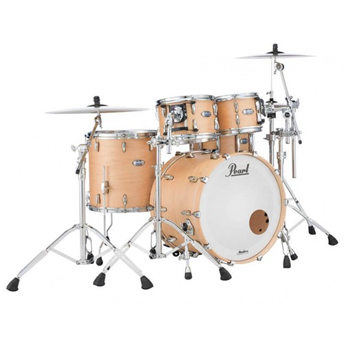 Pearl Masters Maple Complete 4 Piece Drum Kit 22" x 18" Shell Set - Matte Natural Finish