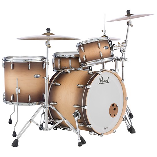 Pearl Masters Maple Complete 3 Piece Drum Kit 24" x 14" Shell Set - Satin Natural Burst Finish
