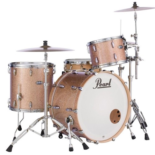 Pearl Masters Maple Complete 3 Piece Drum Kit 24 Shell Set - Bright Champagne Sparkle