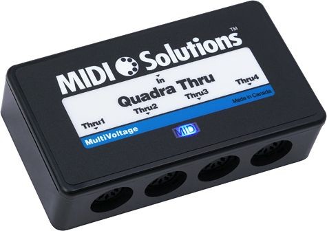 Midi Solutions MultiVoltage Quadra Thru 4 Output Active Midi Thru Box
