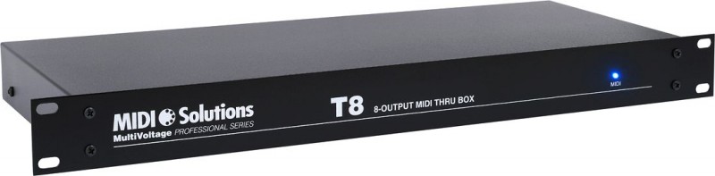 Midi Solutions MultiVoltage T8 1-in 8-out MIDI Thru Box