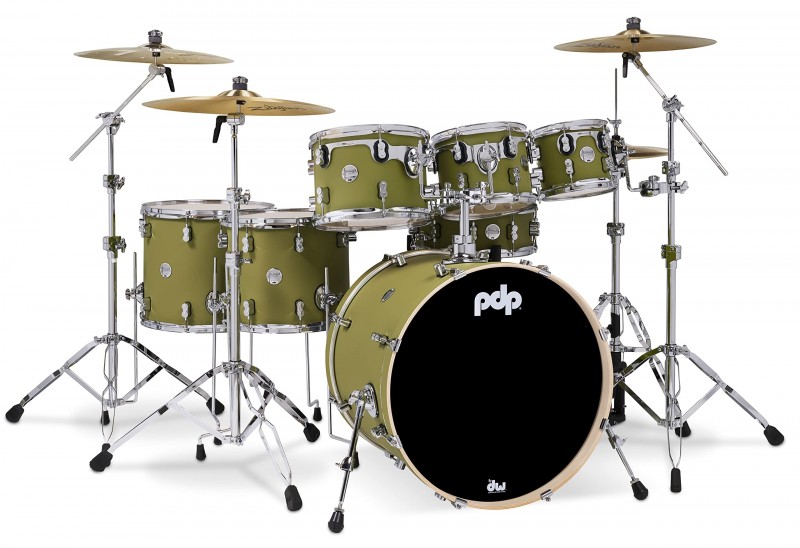 PDP CM7 Concept Maple Series 7-Piece Satin Olive Finish Ply