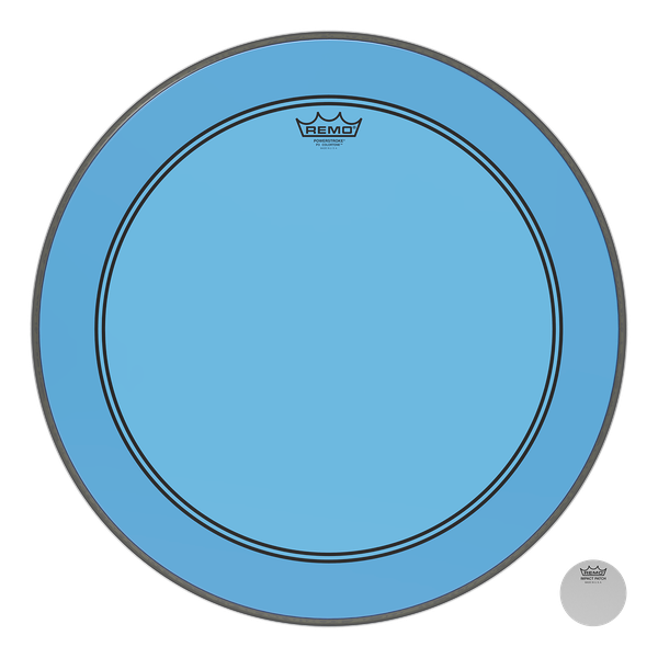 Remo P3-1324-CT-BU 24" Colortone PS3 Powerstroke 3 Blue Drum Head Skin