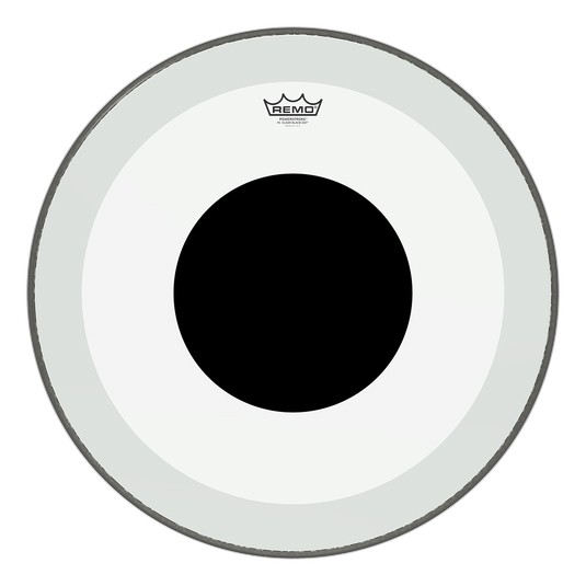 Remo P3-1320-10 20" PS3 Powerstroke 3 Black Dot Clear Drum Head Skin