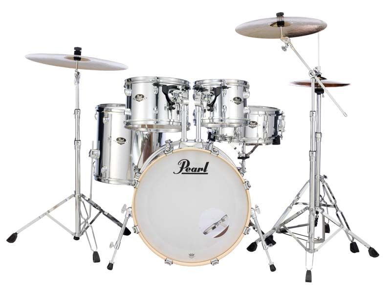 Pearl Export EXX 22" Fusion Plus Drum Kit With Hardware - Mirror Chrome