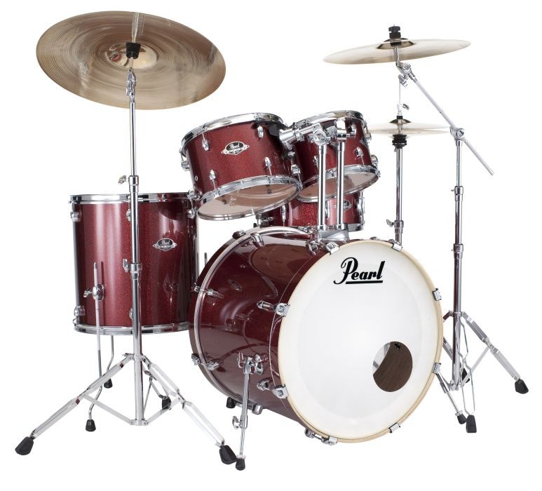 Pearl Export EXX Fusion Drum Kit 20" Shell Set - Black Cherry Glitter PDEXX704NP/C-705-SHELL-PACK