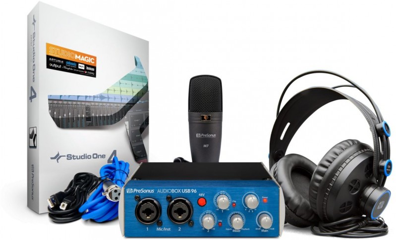 PreSonus AudioBox 96 Studio Complete Hardware-Software Recording Kit Bundle