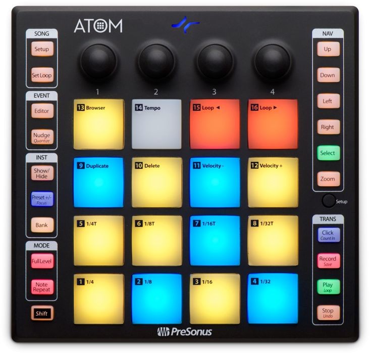 PreSonus ATOM Production and Performance 16 Pad Controller