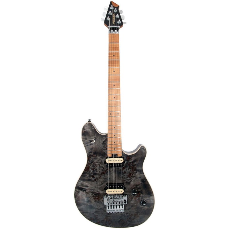 Peavey HP-2 Series Electric Guitar in Poplar Burl Transparent Black Finish