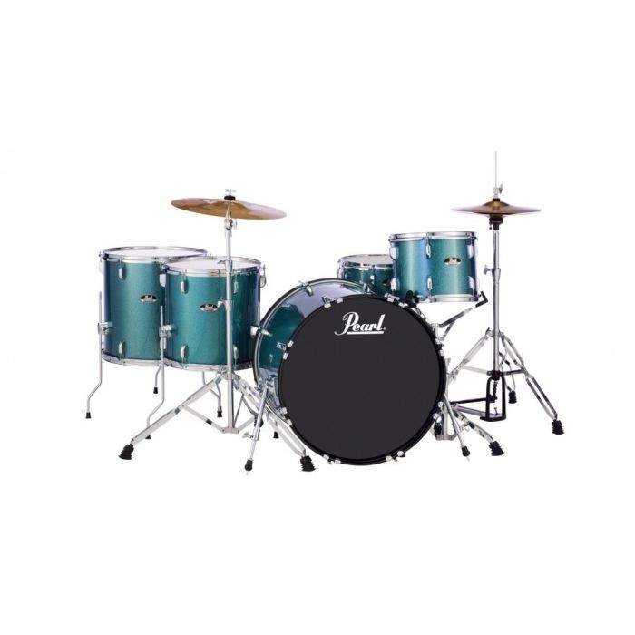 Pearl Roadshow 22" 5 Piece Rock Drum Kit with Hardware and Cymbals Aqua Blue Glitter