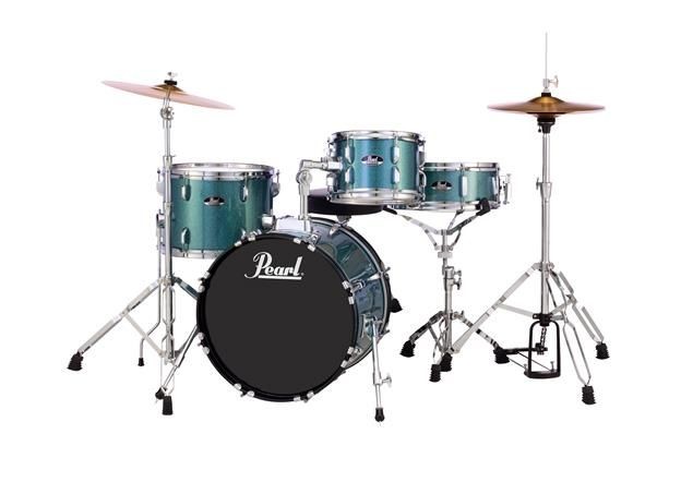 Pearl Roadshow 18" 4 Piece Drum Kit with Hardware and Cymbals Aqua Blue Glitter