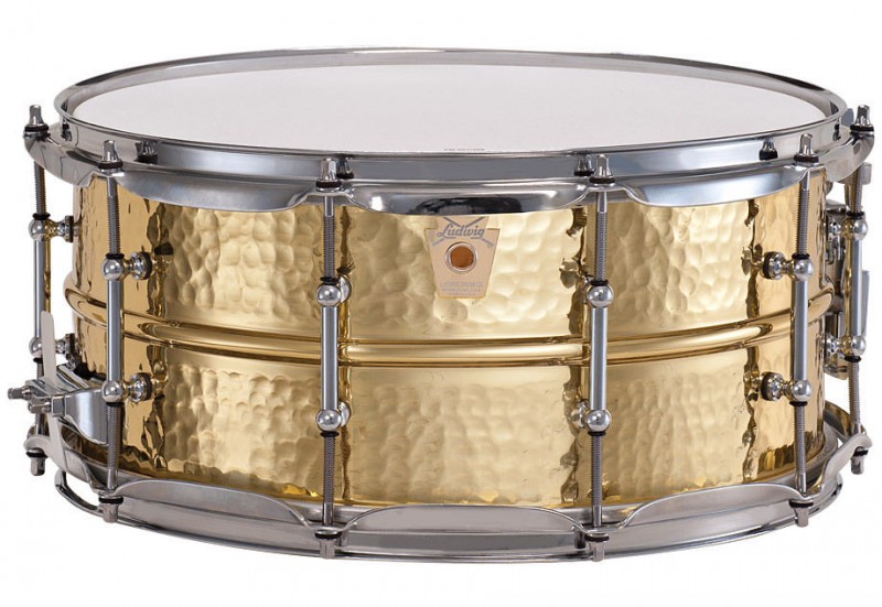 LUDWIG LB422BKT – HAMMERED BRASS 14"X6.5" SNARE DRUM