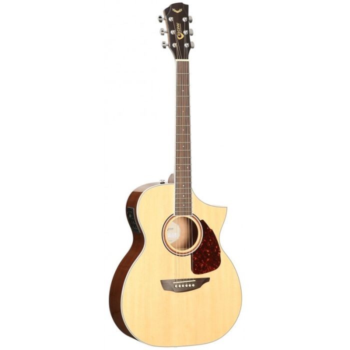 SGW Solid Top Orchestra Cutaway Electric Acoustic Guitar Natural - S550OM