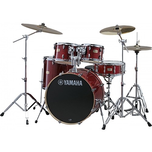 Yamaha Stage Custom Birch 5 Piece Fusion Drum Kit with Hardware - Cranberry Red
