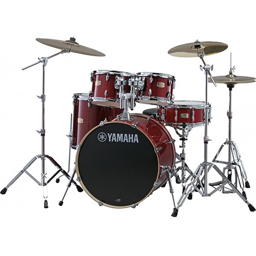 Yamaha Stage Custom Birch 5 Piece Euro Drum Kit with Hardware - Cranberry Red