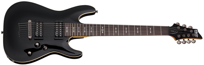 Schecter SCH2066 Omen-7 Black 7 String Electric Guitar