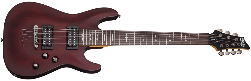 Schecter SCH2068 Omen-7 WALNUT Satin 7 String Electric Guitar