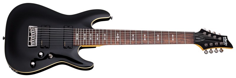 Schecter SCH2072 Omen-8 Black 8 String Electric Guitar